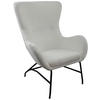 SESSEL in Bouclé Creme  - Creme/Schwarz, MODERN, Textil/Metall (77/106.5/84cm) - Livetastic