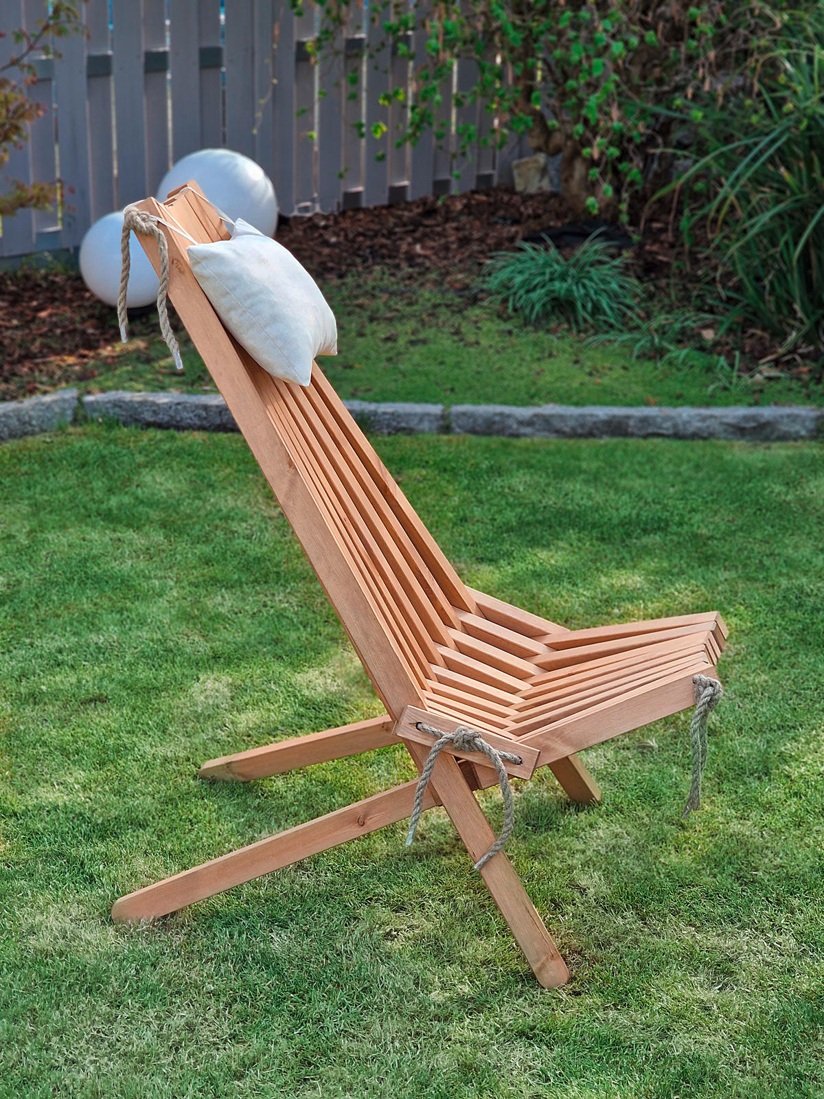GARTEN-RELAXSESSEL Kiefer  - Braun, MODERN, Holz/Textil (69/104/93cm) - Gardenson