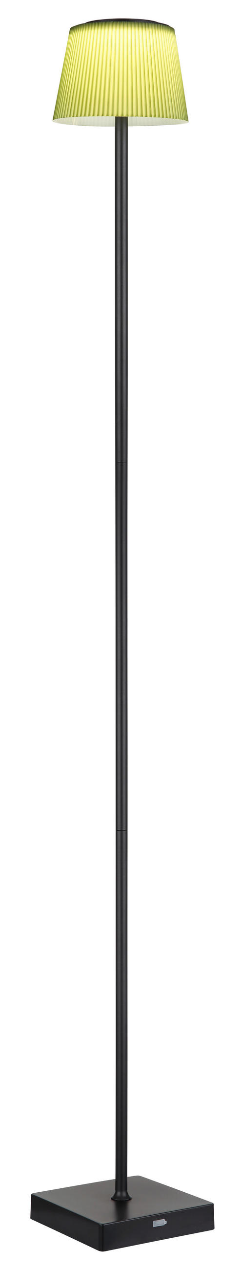 BREZŽIČNA STOJEČA SVETILKA     14/14/120 cm          - črna/temno zelena, Design, kovina/umetna masa (14/14/120cm) - Globo