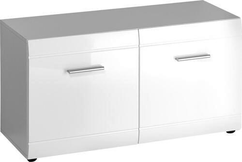 GARDEROBENBANK Weiß  - Silberfarben/Schwarz, Design, Holzwerkstoff/Kunststoff (95,9/50,2/38,8cm) - Carryhome