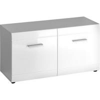 GARDEROBENBANK 95,9/50,2/38,8 cm  - Weiss/Silberfarben, Design, Holzwerkstoff/Kunststoff (95,9/50,2/38,8cm) - Carryhome
