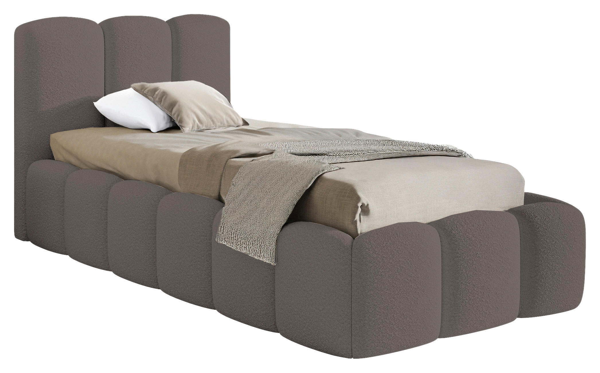 POLSTERBETT Lattenrost, Bettkasten 90/200 cm  in Dunkelgrau  - Dunkelgrau, MODERN, Holz/Textil (90/200cm) - Livetastic