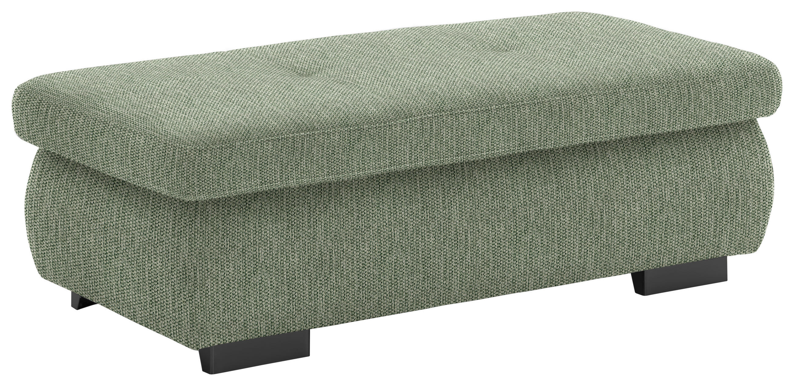 HOCKER in Textil Grün  - Schwarz/Grün, Design, Textil/Metall (138/44/67cm) - Beldomo Style