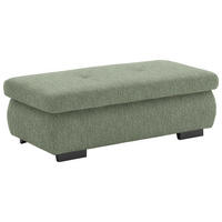 HOCKER in Textil Grün  - Schwarz/Grün, Design, Textil/Metall (138/44/67cm) - Beldomo Style