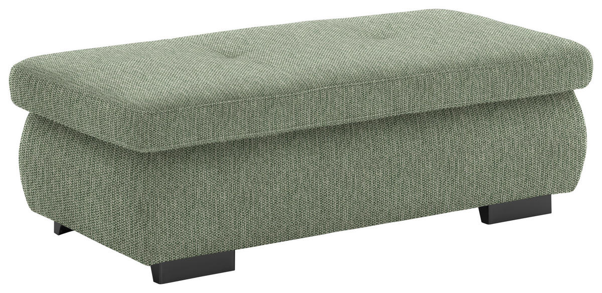 HOCKER in Textil Grün  - Schwarz/Grün, Design, Textil/Metall (138/44/67cm) - Beldomo Style