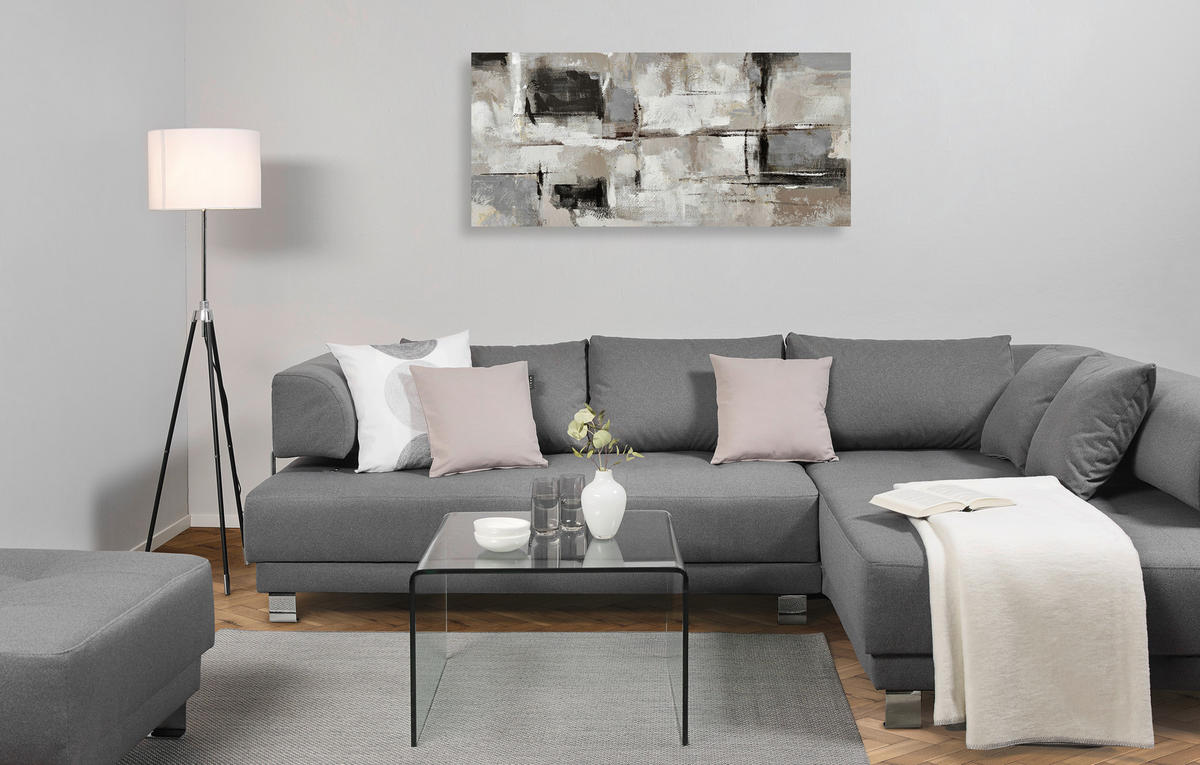 ÖLGEMÄLDE Abstraktes 150/70 cm  - Graubraun, Design, Holz/Kunststoff (150/70cm) - Monee