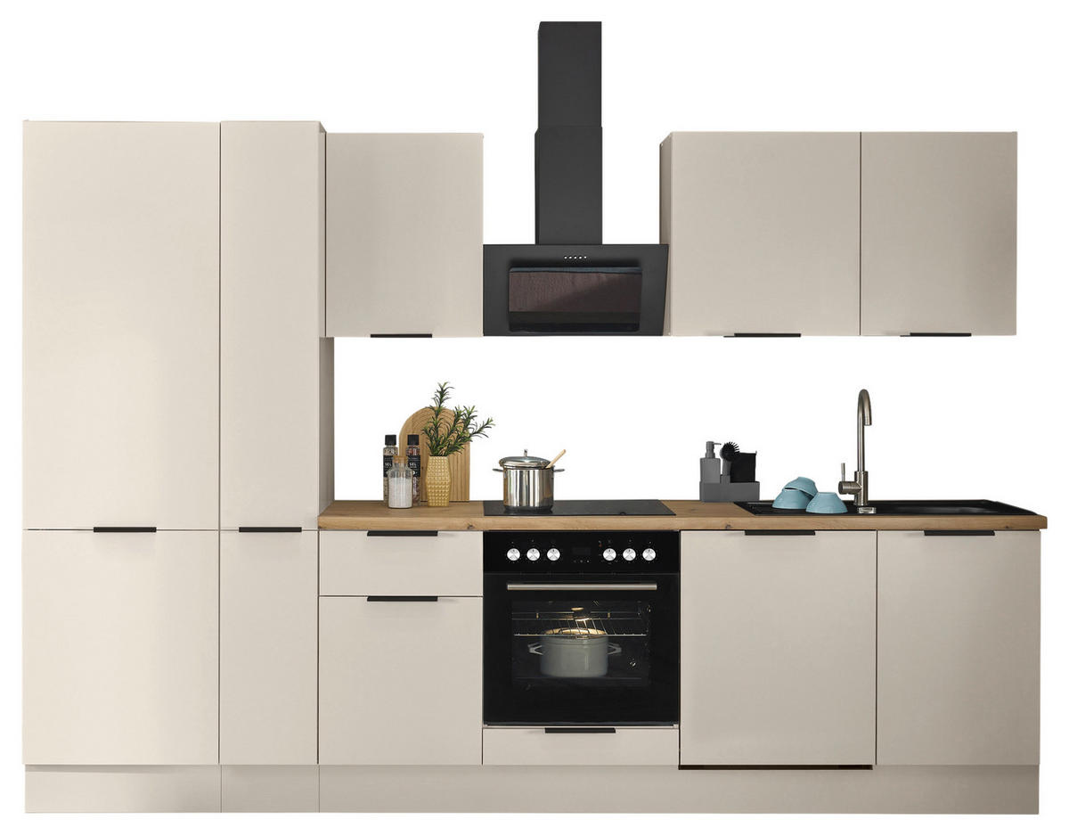 KÜCHENBLOCK   in Kaschmir  - Kaschmir/Schwarz, Basics, Holzwerkstoff/Metall (310/211/60cm) - Carryhome