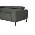 ECKSOFA in Struktur Grau 205/280 cm - Schwarz/Grau, Design, Textil/Metall (205/280cm) - Xora