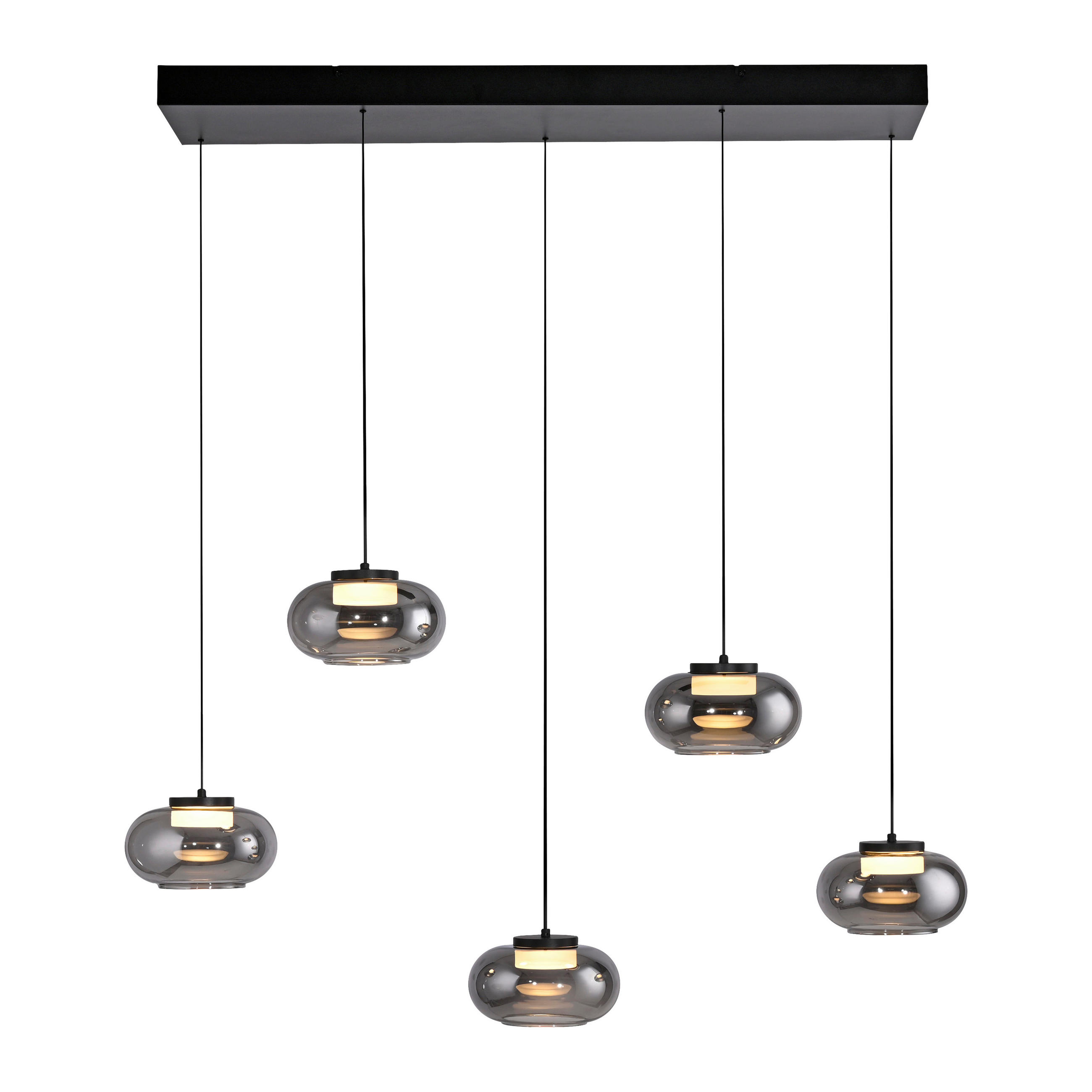 LED-PENDELLEUCHTE 110/36/120 cm  - Schwarz, Design, Kunststoff/Metall (110/36/120cm) - Schöner Wohnen