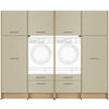 HAUSWIRTSCHAFTSRAUM  in Eichefarben, Salbeigrün  - Eichefarben/Salbeigrün, Basics, Holzwerkstoff (249,6cm) - Impuls
