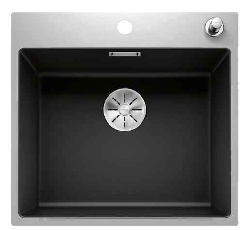 SPÜLE Subline  - Edelstahlfarben/Schwarz, Basics, Stein/Metall (54,3/20,3/51cm) - Blanco