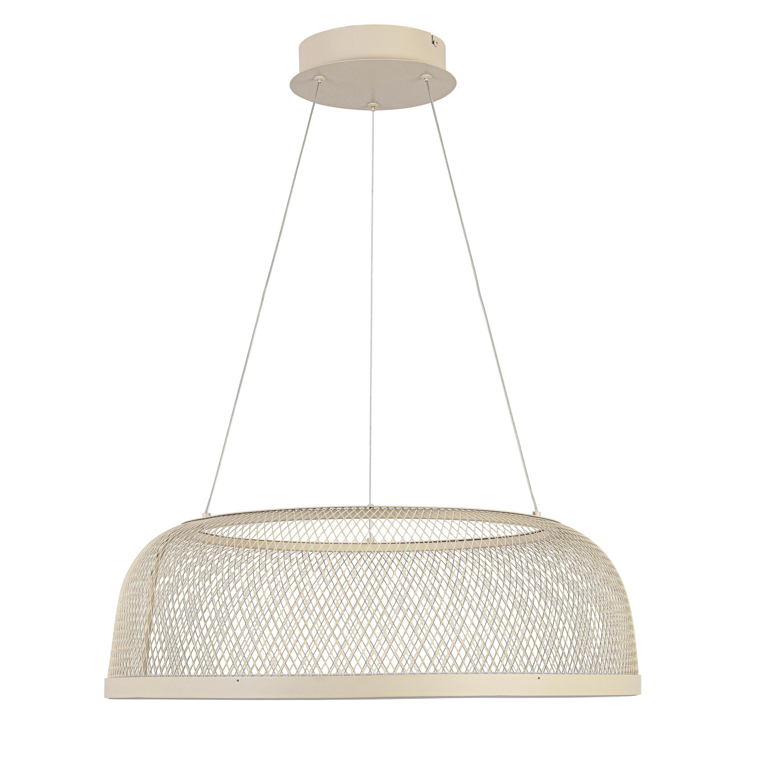 Lampă Suspendată Cu Led 60,5/175,5 cm  - nisipiu, Design, plastic/metal (60,5/175,5cm) - Novel