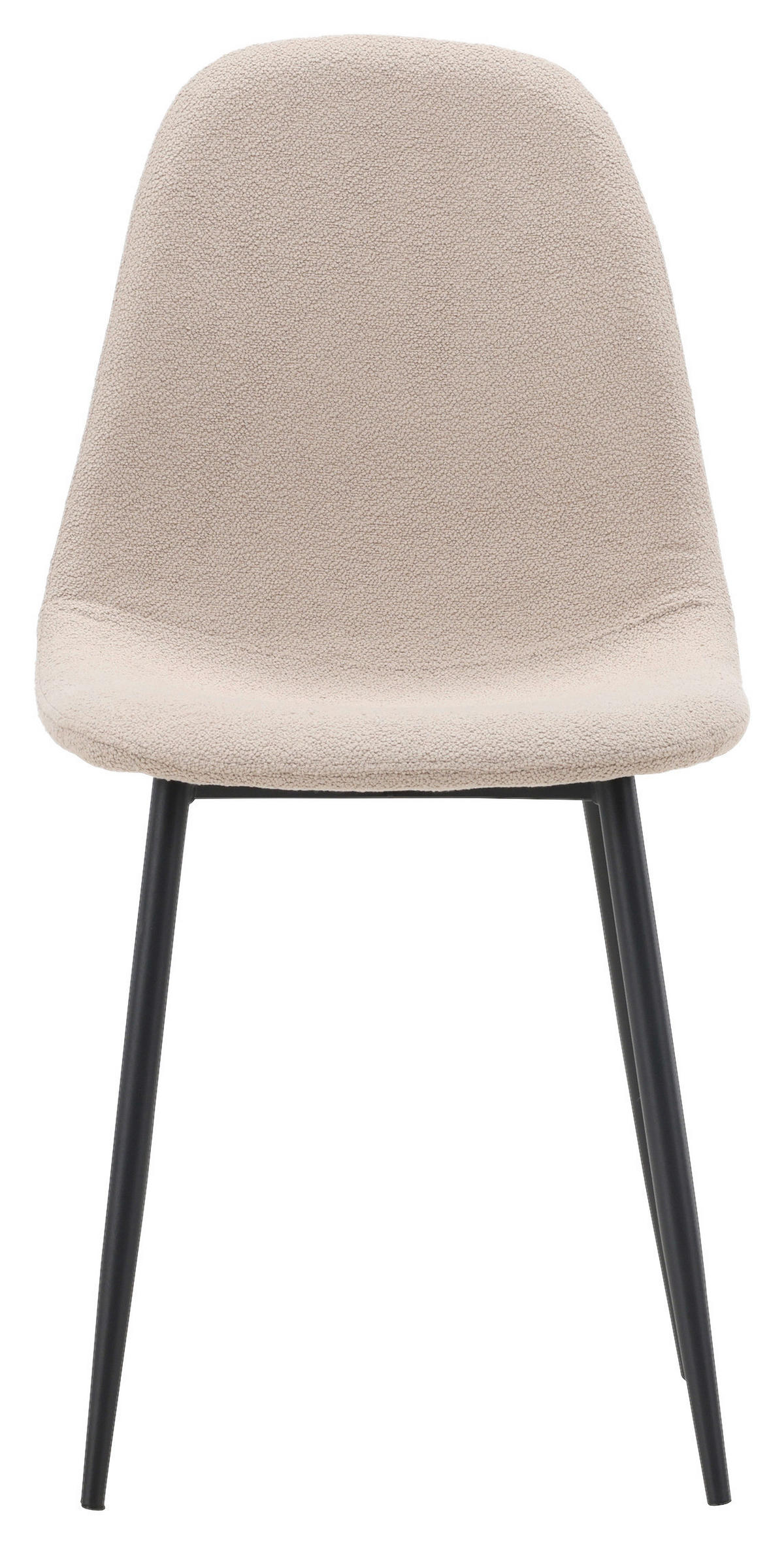 STOLSET 2 styck stål bouclé  - beige/svart, Design, metall/textil (45/90/52cm) - Livetastic