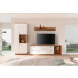 WOHNWAND  in Weiß, Wildeiche  305/202/50 cm  - Wildeiche/Anthrazit, Design, Glas/Holz (305/202/50cm) - Novel