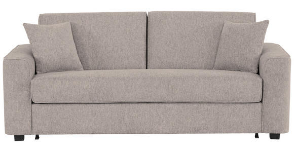 SCHLAFSOFA Webstoff Taupe  - Taupe/Schwarz, Design, Kunststoff/Textil (205/83/100cm) - Xora