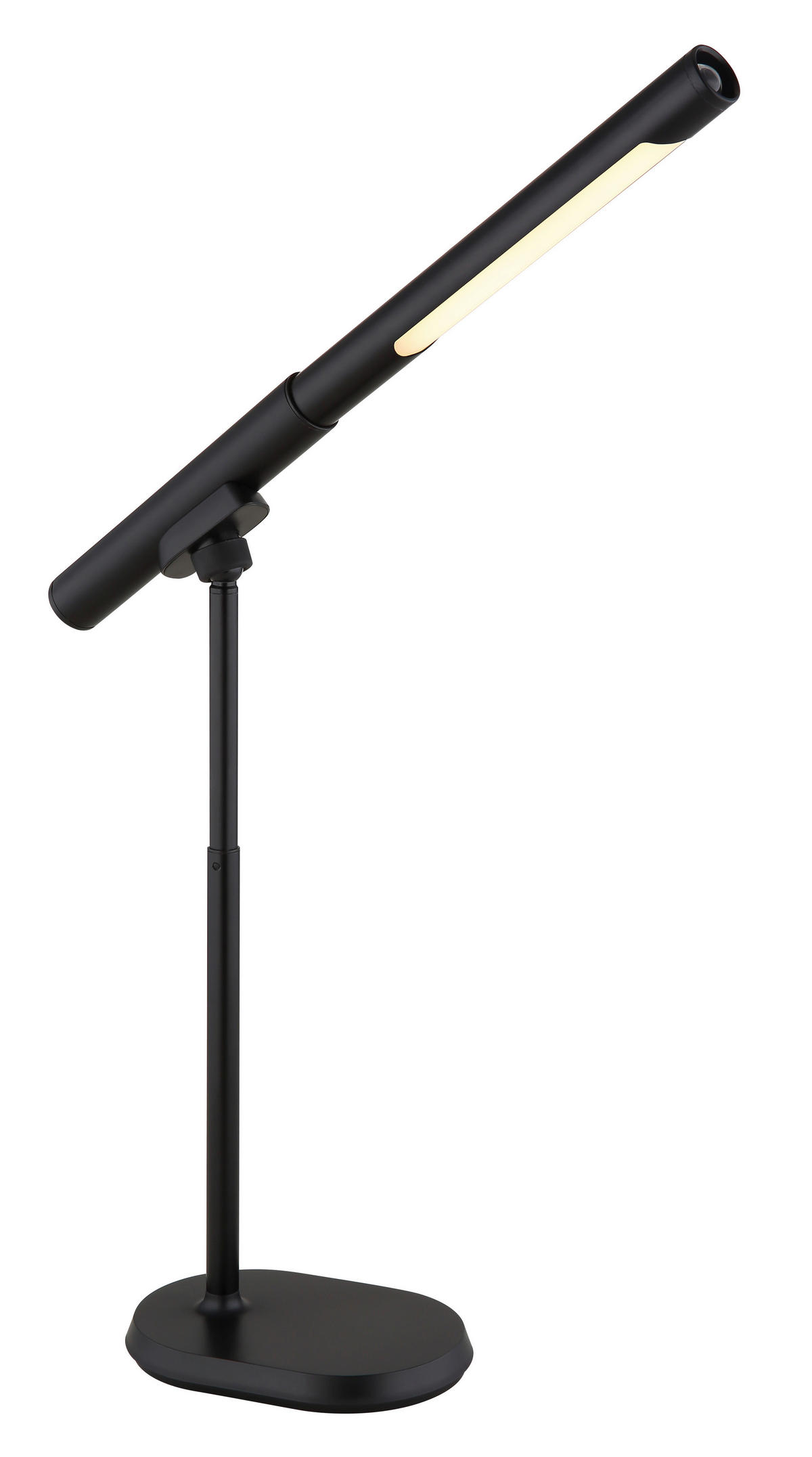 LED-SVETILKA ZA PISALNO MIZO  MILAN   40,4/10,9/44,5 cm          - črna/bela, Design, kovina/umetna masa (40,4/10,9/44,5cm) - Globo