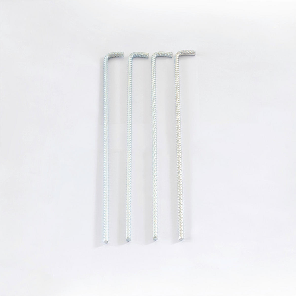BODENANKER 4ER SET  - Alufarben, Basics, Metall (53/0cm) - Biohort