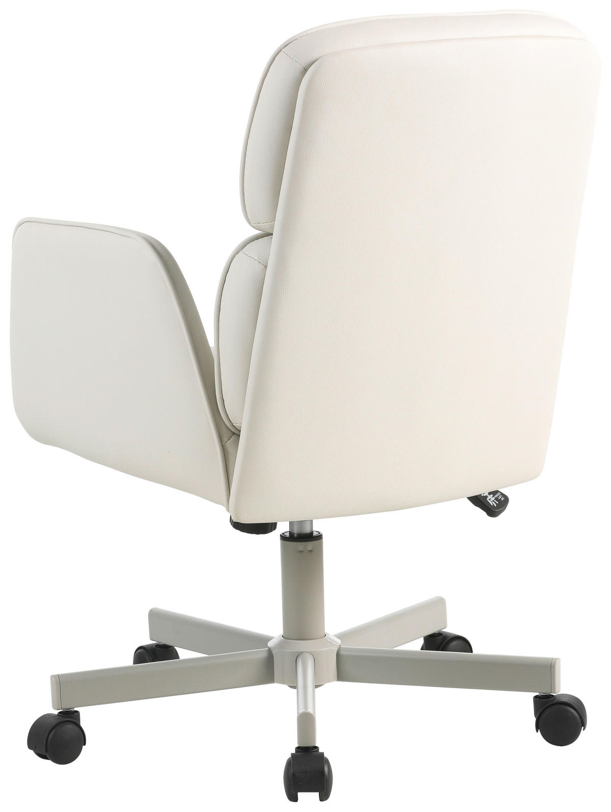 OTOČNÁ ŽIDLE, vzhled kůže, krémová, světle šedá - krémová/světle šedá, Design, kov/textil (56,5/84,5-92/59,5cm) - Carryhome