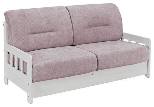 SCHLAFSOFA Mikrofaser Rosa, Weiß  - Weiß/Rosa, LIFESTYLE, Textil (154/88/90cm) - Livetastic