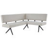 ECKBANK  in Beige  - Beige/Schwarz, KONVENTIONELL, Textil/Metall (190/150/90/62cm) - MID.YOU