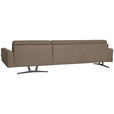 ECKSOFA in Echtleder Greige  - Greige/Anthrazit, KONVENTIONELL, Leder/Metall (324/182cm) - Ambiente