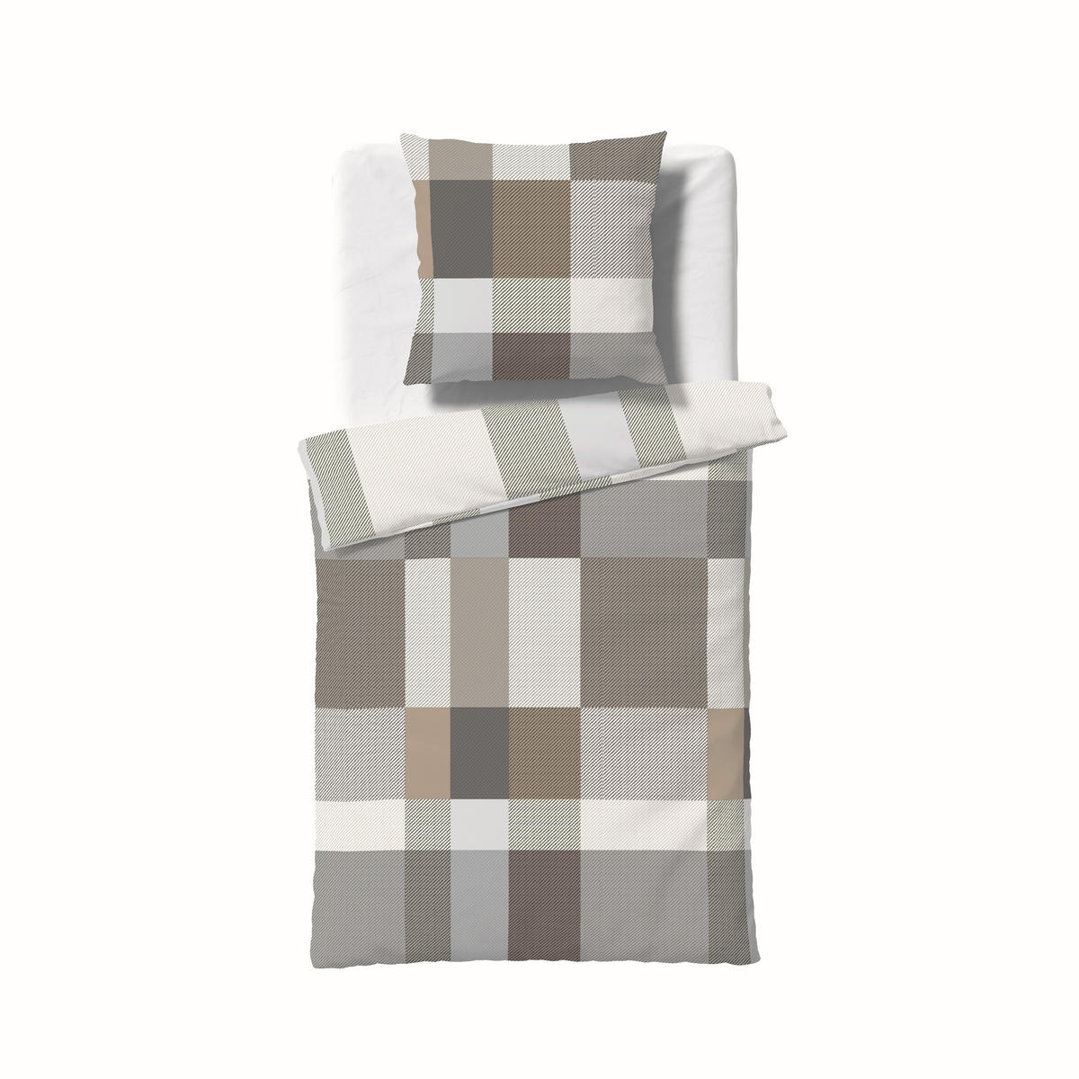 BETTWÄSCHE Aspen Biber 155/220 cm  - Braun, Basics, Textil (155/220cm) - Fleuresse