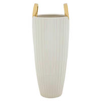 Vase Shopping  - Goldfarben/Weiß, Basics, Keramik (18 /45/18  cm)