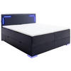 POSTEL BOXSPRING, 160/200 cm, černá - barvy stříbra/černá, Design, textil/plast (160/200cm) - Xora