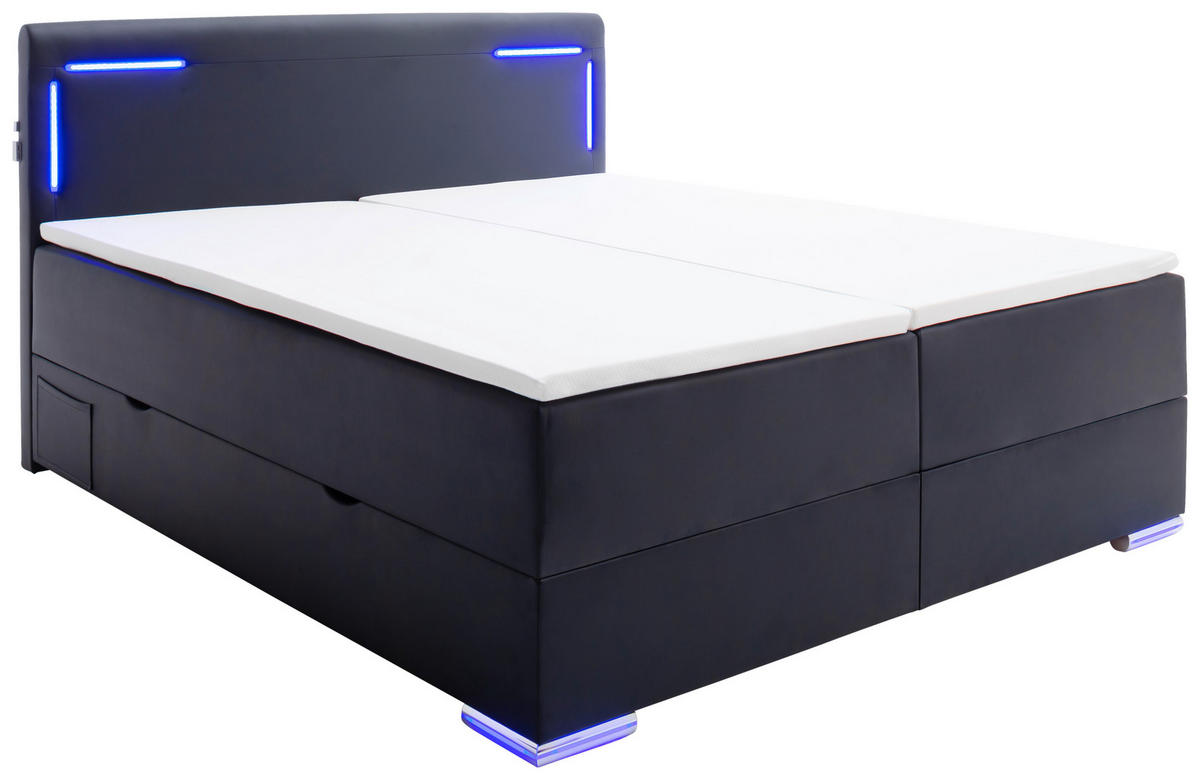 PAT BOXSPRING 180/200 cm  negru  - argintiu/negru, Design, plastic/textil (180/200cm) - Xora