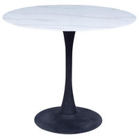 TRPEZARIJSKI STO  bela   - bela/crna, Moderno, staklo/metal (80/75cm) - Novel