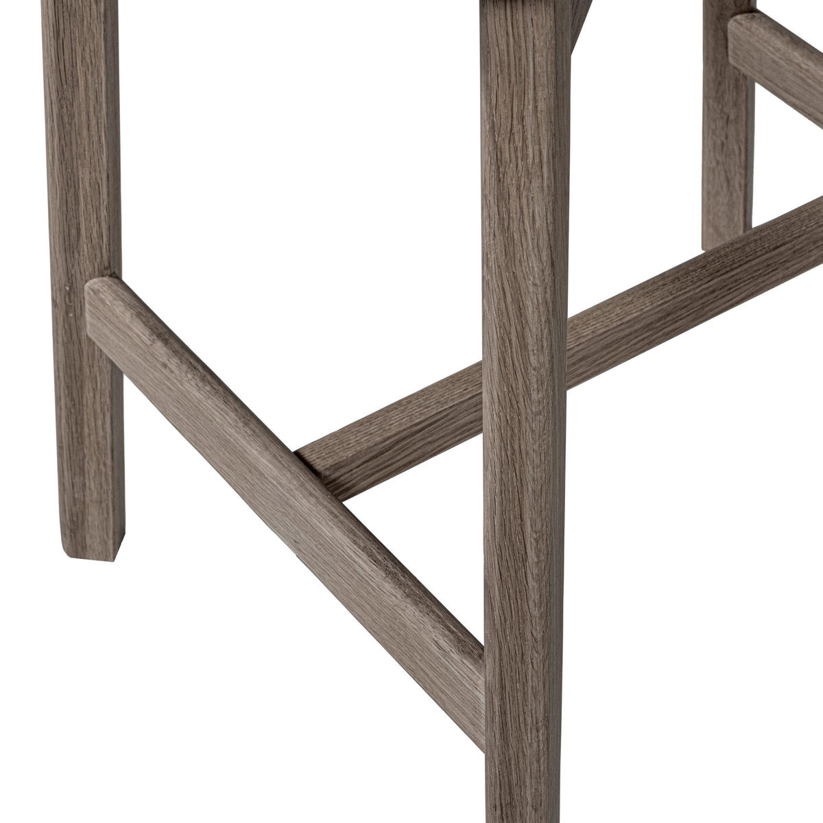 BARHOCKER Webstoff Naturfarben, Dunkelbraun Eiche massiv  - Dunkelbraun/Naturfarben, MODERN, Holz/Textil (51/94/58cm) - Livetastic