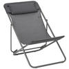 STRANDSTUHL Stahl Dunkelgrau, Titanfarben  - Dunkelgrau/Titanfarben, Basics, Kunststoff/Metall (62/77-83/94-96cm) - Lafuma Mobilier