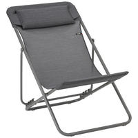 STRANDSTUHL Stahl Dunkelgrau, Titanfarben  - Dunkelgrau/Titanfarben, Basics, Kunststoff/Metall (62/77-83/94-96cm) - Lafuma Mobilier