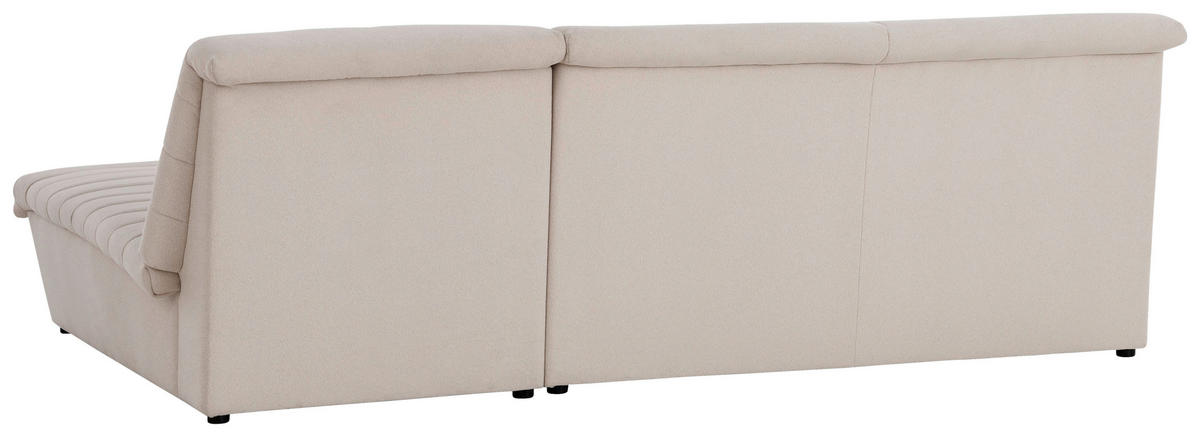 ECKSOFA in Webstoff Creme  274/168 cm  - Creme/Schwarz, Design, Kunststoff/Textil (274/168cm) - LOOKS by W.Joop