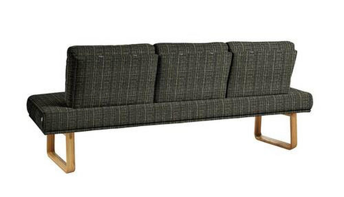 SITZBANK 224/92/78 cm  in Grün, Eichefarben  - Eichefarben/Grün, Design, Holz/Textil (224/92/78cm) - Dieter Knoll