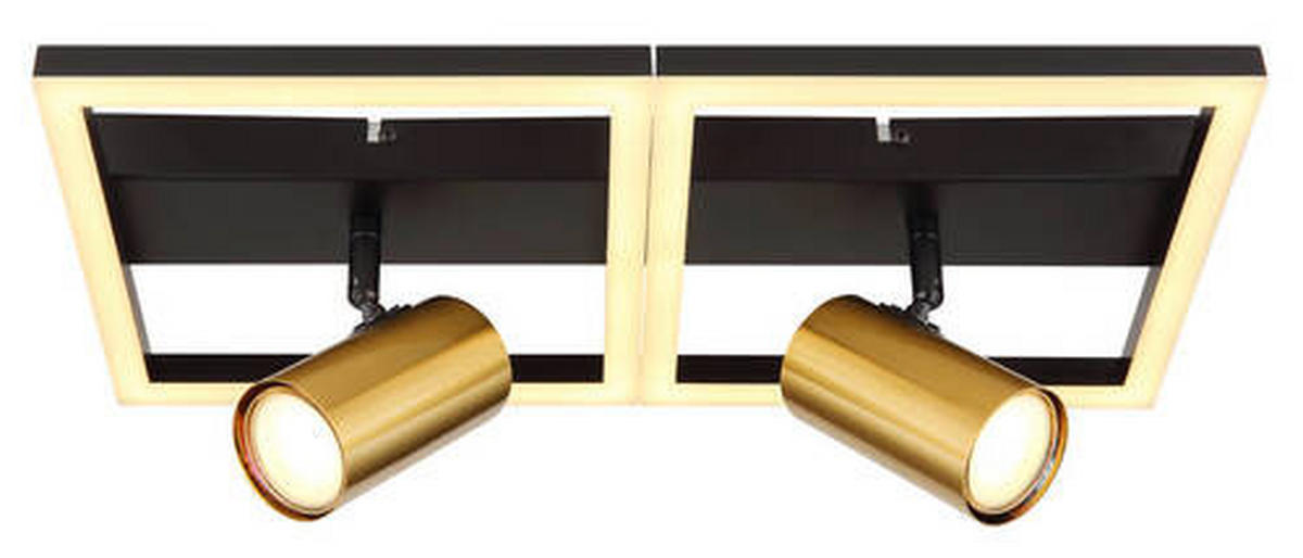 LED-WANDLEUCHTE 44/22/15,5 cm   - Messingfarben/Opal, Design, Kunststoff/Metall (44/22/15,5cm) - Globo