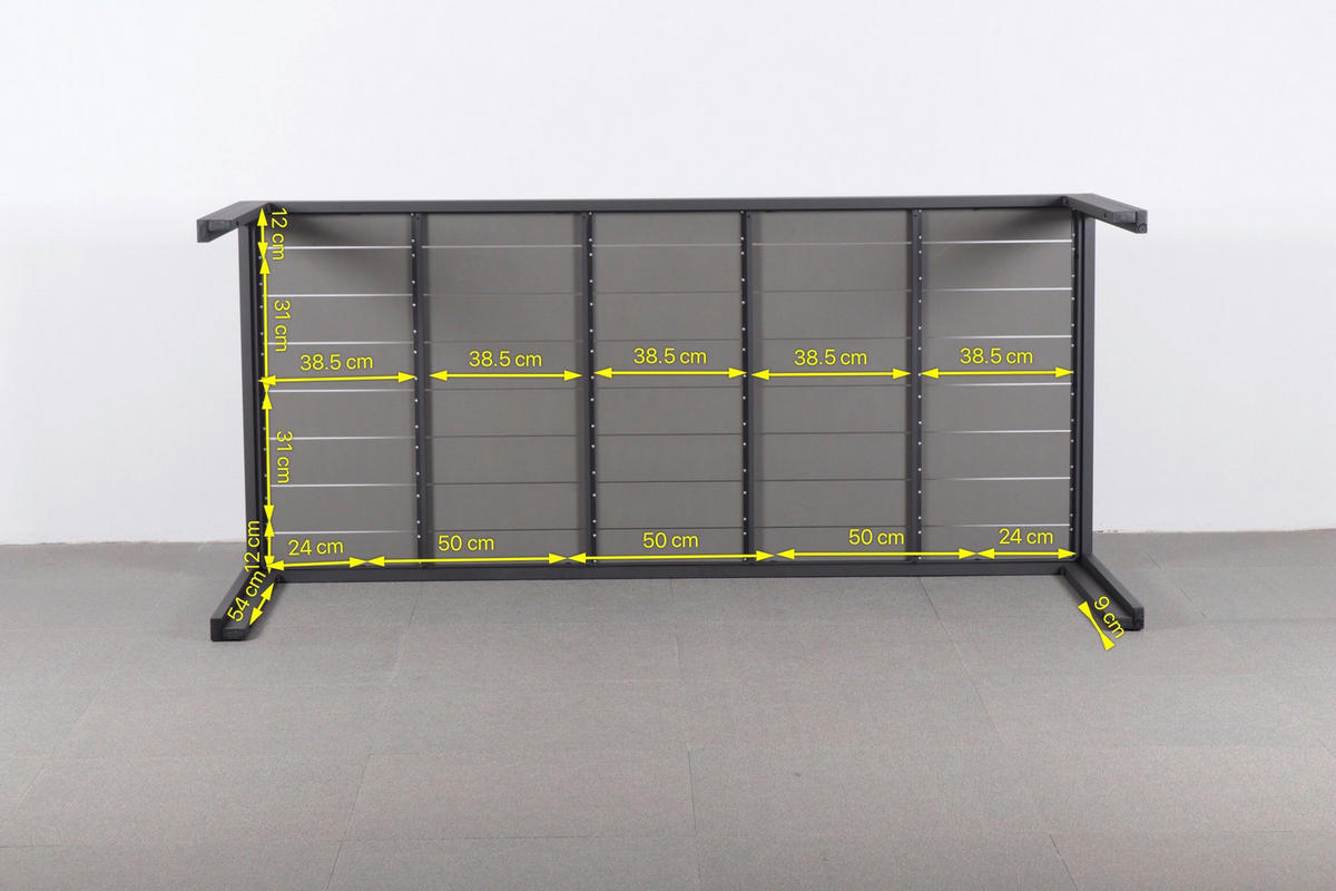 GARTENTISCH Metall, Kunststoff Grau, Dunkelgrau rechteckig  - Dunkelgrau/Grau, MODERN, Kunststoff/Metall (205/92/74cm) - Ambia Garden