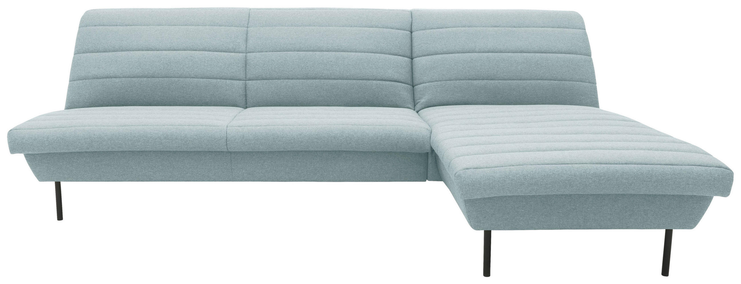 ECKSOFA Looks IX Mintgrau Webstoff  - Mintgrau/Schwarz, Design, Textil/Metall (274/168cm) - LOOKS by W.Joop