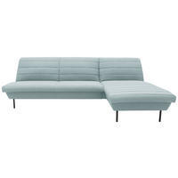 ECKSOFA in Webstoff Mintgrau  274/168 cm  - Mintgrau/Schwarz, Design, Textil/Metall (274/168cm) - LOOKS by W.Joop