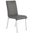 STUHL Lederlook Grau - Edelstahlfarben/Weiß, Design, Textil/Metall (44/95/53cm) - Dieter Knoll