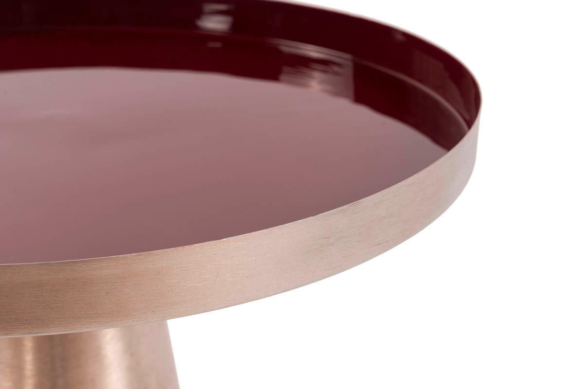 BEISTELLTISCH Beige, Pflaume  - Pflaume/Beige, Basics, Metall (45/45,5cm) - Kayoom