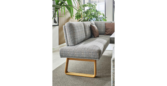 ECKBANK 280/174 cm in Rot, Eichefarben - Eichefarben/Rot, Design, Holz/Textil (280/174cm) - Dieter Knoll