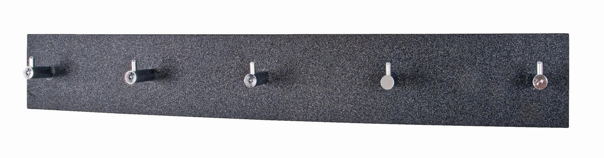 VEŠIAKOVÁ LIŠTA - sivá/chrómová, Design, kov/kompozitné drevo (57/8/5cm) - Boxxx