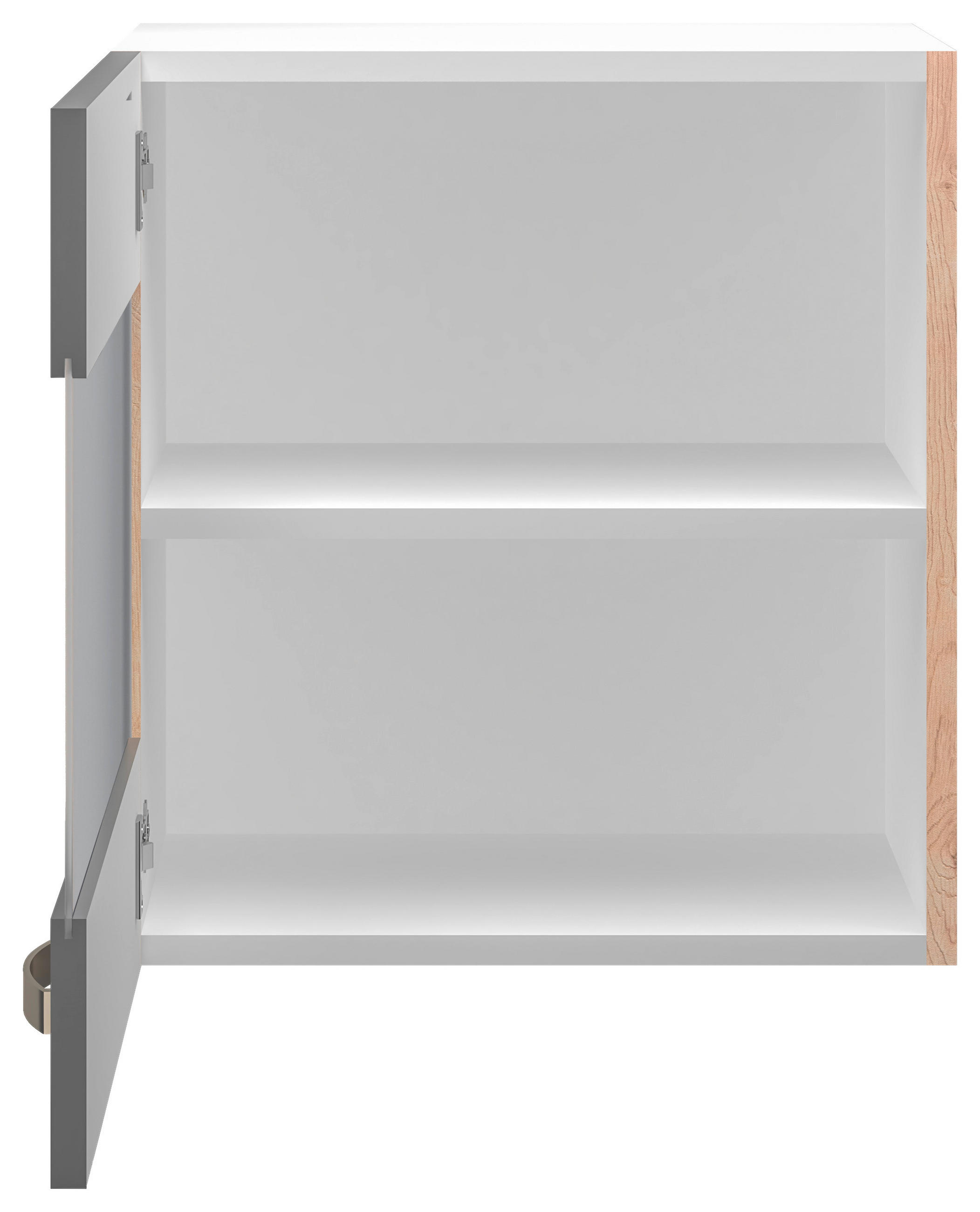 KÜCHENOBERSCHRANK 50/54/32 cm in Dunkelgrau, Eiche San Remo - Edelstahlfarben/Dunkelgrau, MODERN, Holzwerkstoff/Metall (50/54/32cm) - FlexWell
