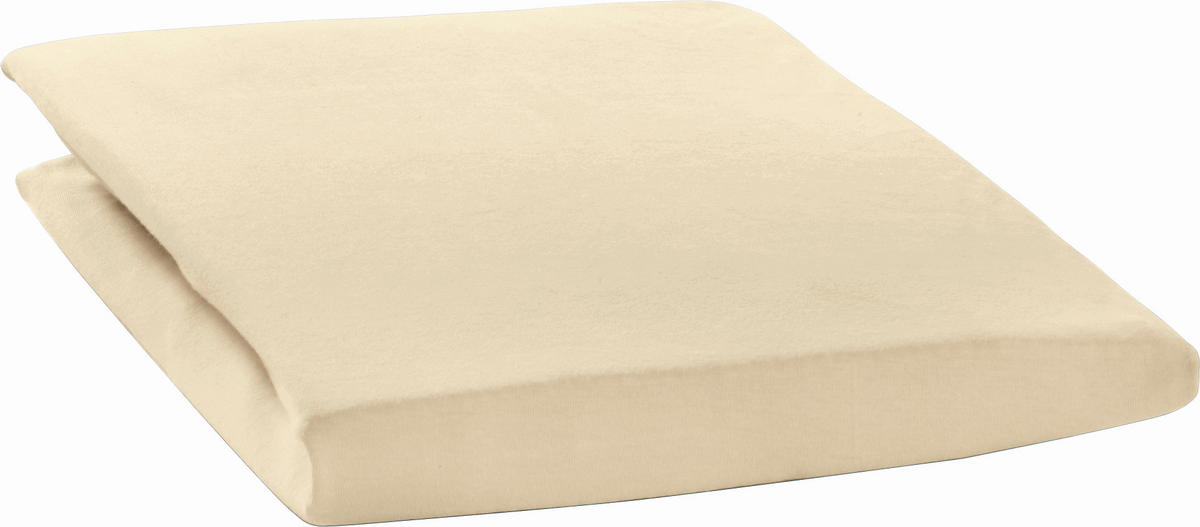 SPANNBETTTUCH Zwirn-Jersey  - Hellbraun/Naturfarben, Basics, Textil (100/200cm) - Estella