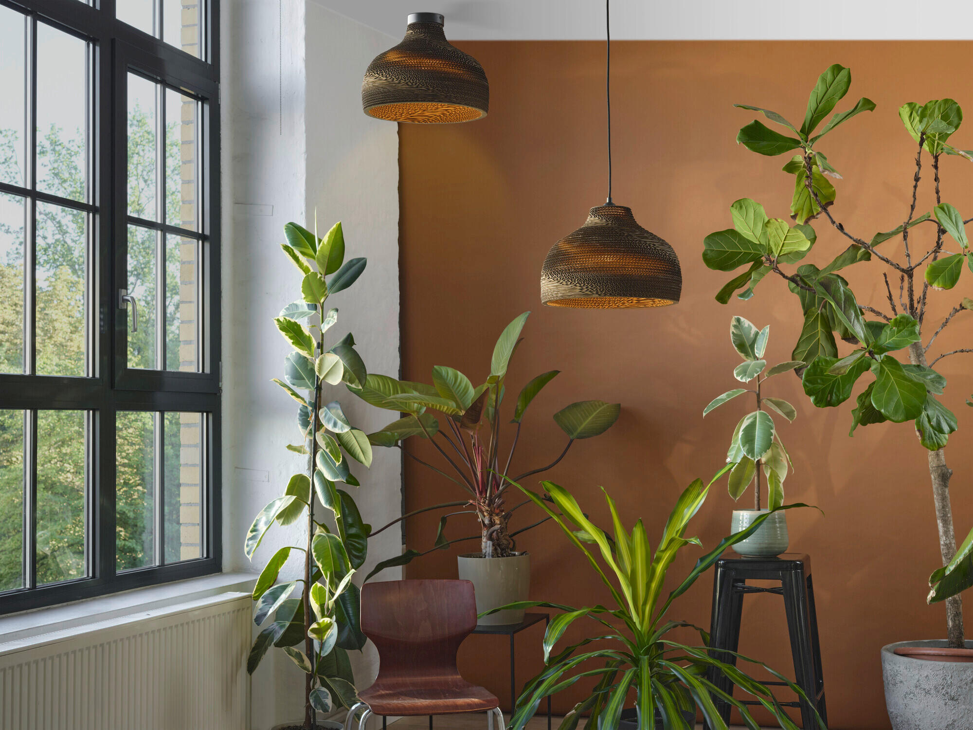 HÄNGELEUCHTE 36/132 cm  - Braun, Natur, Karton/Metall (36/132cm) - Osram