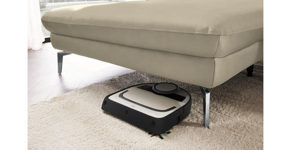 ECKSOFA in Echtleder Naturfarben 157/325 cm - Schwarz/Naturfarben, Design, Leder/Metall (157/325cm) - Dieter Knoll