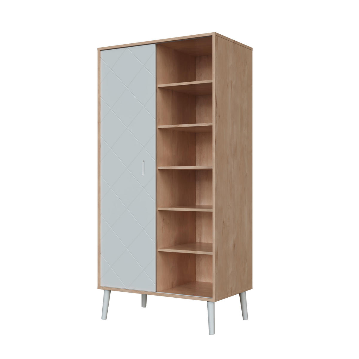 BABYKLEIDERSCHRANK Peak Natural  - Naturfarben/Weiß, Basics, Holz/Holzwerkstoff (96/196/58cm)