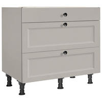 SCHUBKASTENUNTERSCHRANK 90/87/56 cm  in Grau  - Schwarz/Grau, MODERN, Holzwerkstoff/Metall (90/87/56cm) - Nobilia