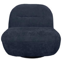 SESSEL in Struktur Dunkelblau  - Schwarz/Dunkelblau, Basics, Textil/Metall (85/74/85cm) - Livetastic